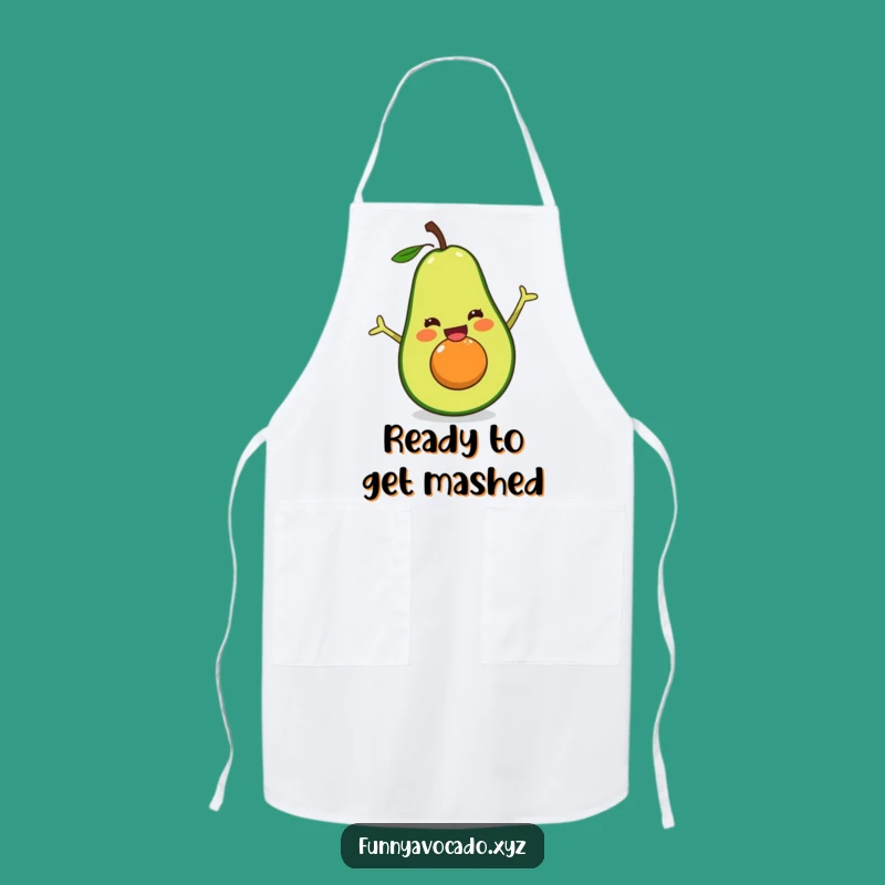 Funny Excited Avocado Apron - Cook with a Happy Split!