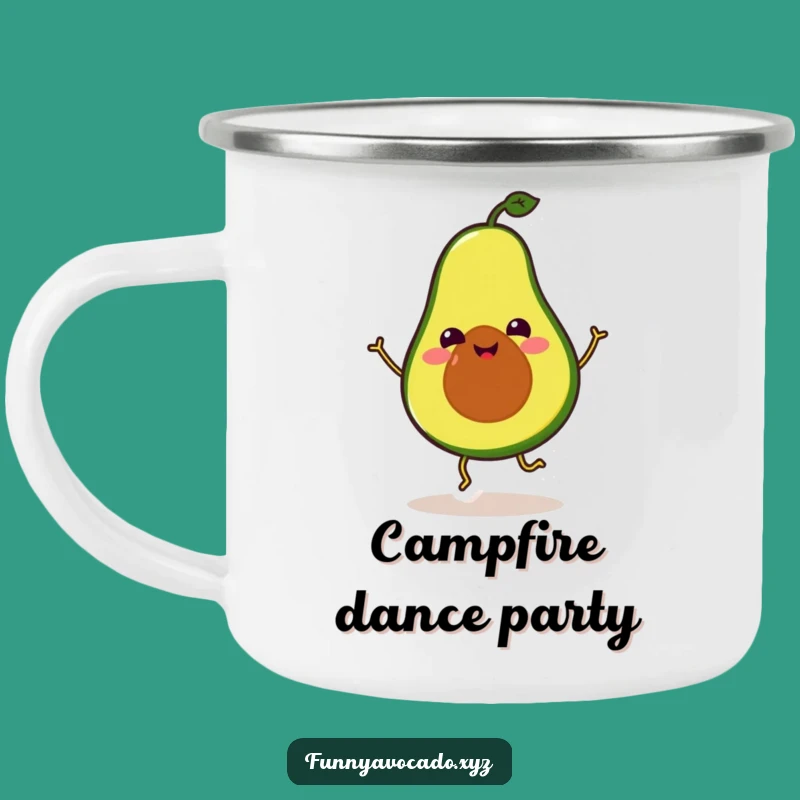 Funny Avocado Camping Mug: Silly Dance Adventures, The Ultimate Funny Gift