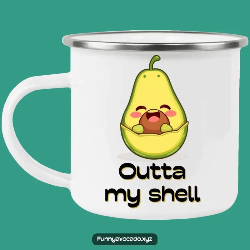 Funny Giggling Avocado Camping Mug: Durable Surprise Pop for Outdoor Fun Gift