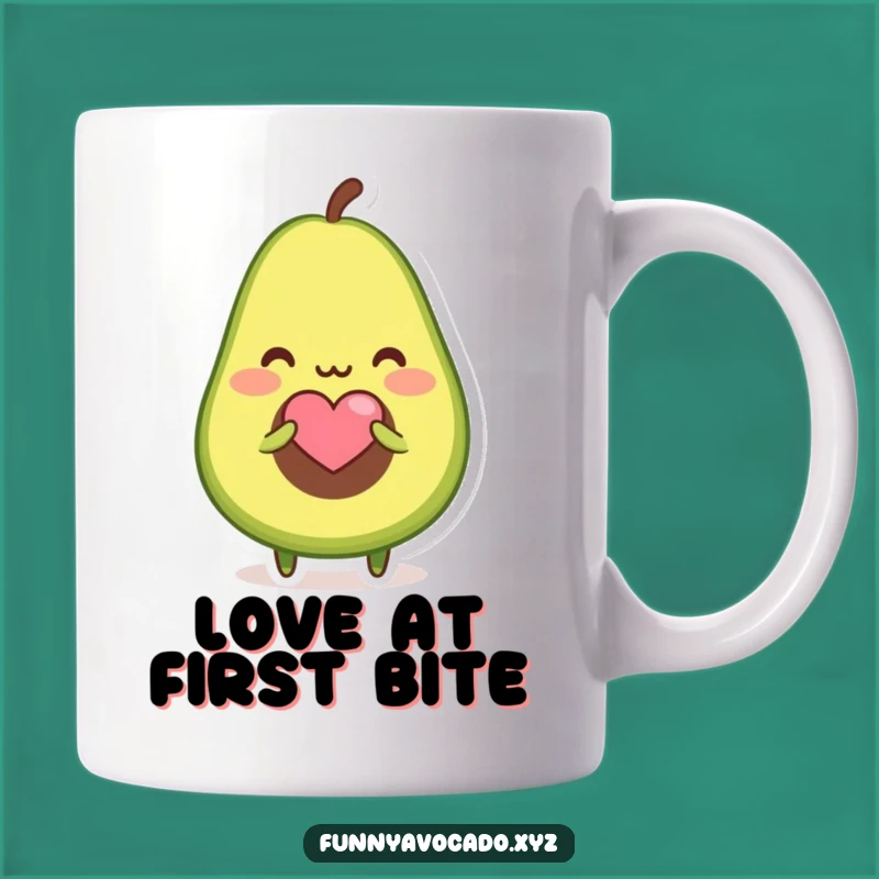 Funny Blushing Avocado Mug: Sweet Love Gift for a Heartfelt Coffee Moment