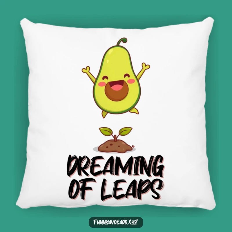 Funny Joyful Avocado Pillow - Comfy Jumping Fruit Cushion