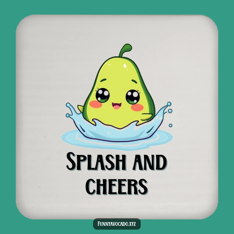 Funny Googly Eye Avocado Coaster: Splashy Protection, Perfect Gift