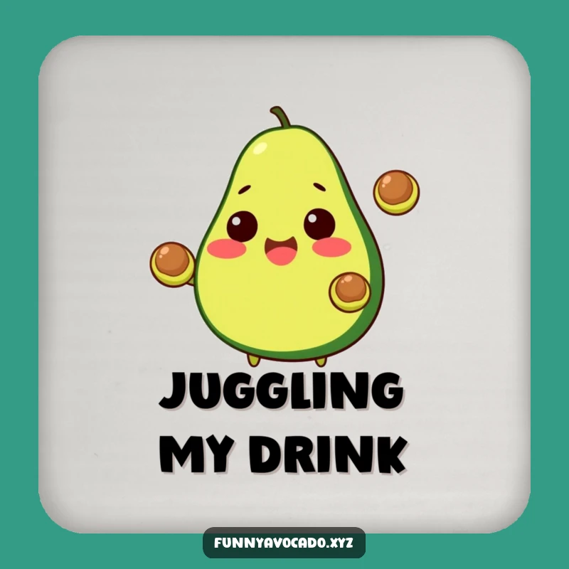 Funny Avocado Coaster: Protect Surfaces with Juggling Pits, A Small Funny Gift