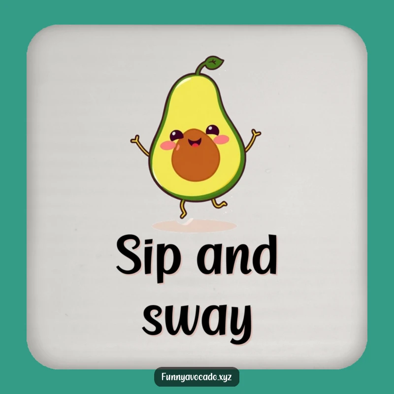 Funny Avocado Coaster: Protect Surfaces with Dance Moves, A Small Funny Gift