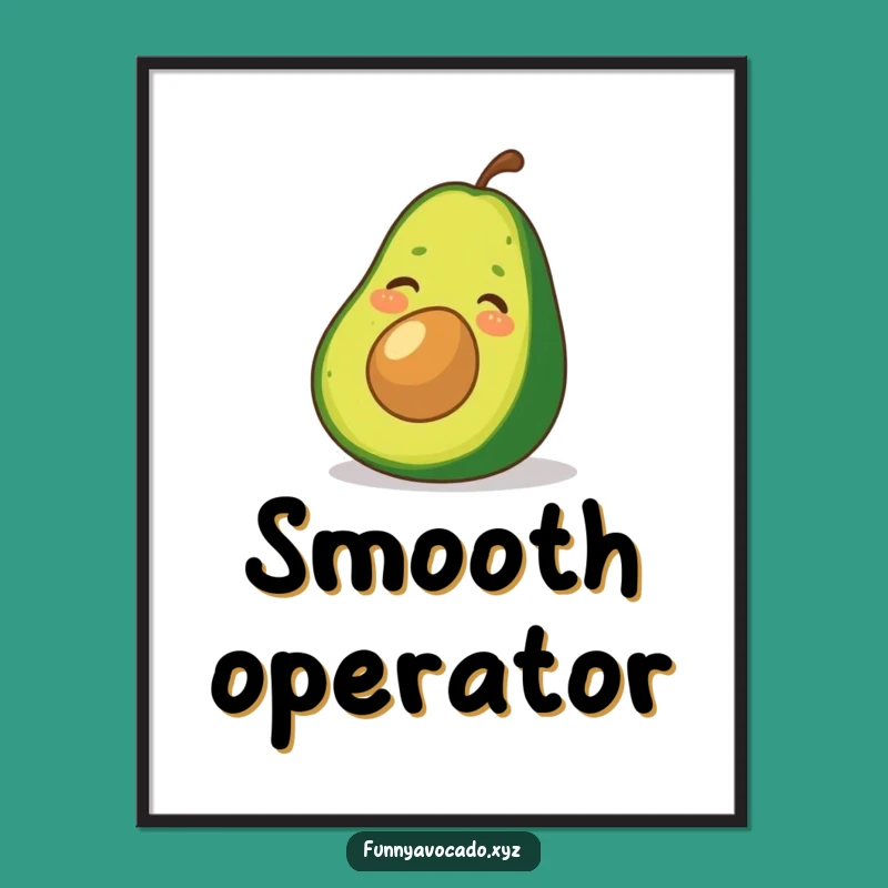 Funny Avocado Art Poster: Giggles on the Slide, Frame Your Funny Gift of Joy