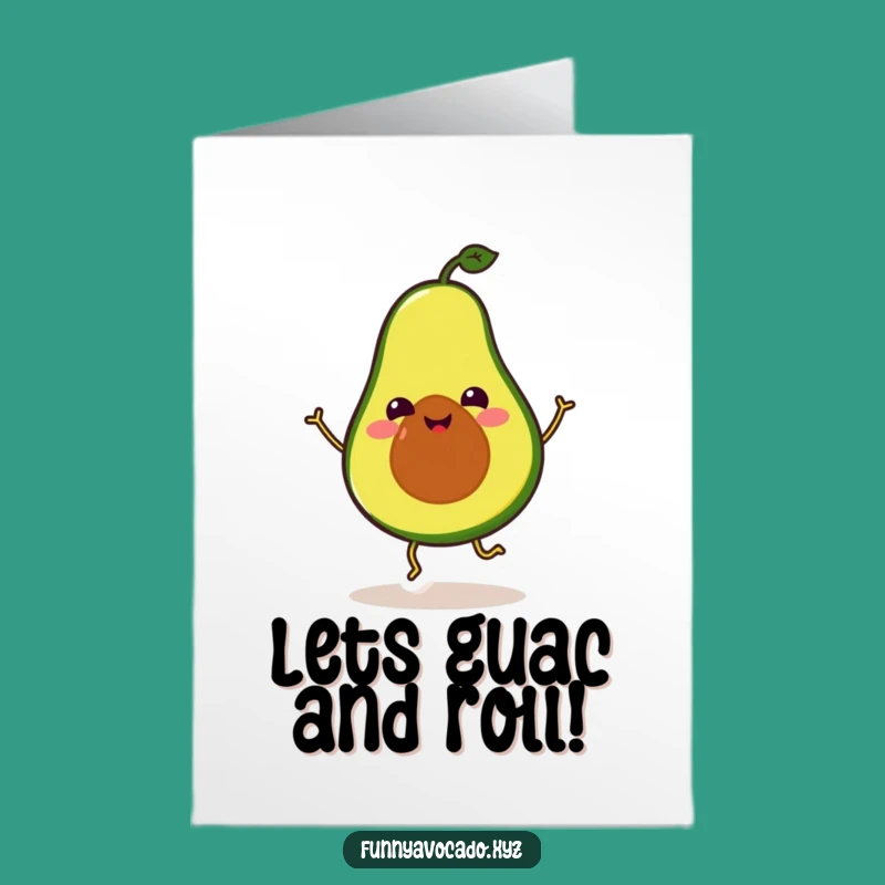 Free Printable Birthday Card: Dancing Avocado, Silly Fun, Funny Downloadable Gift for Foodies