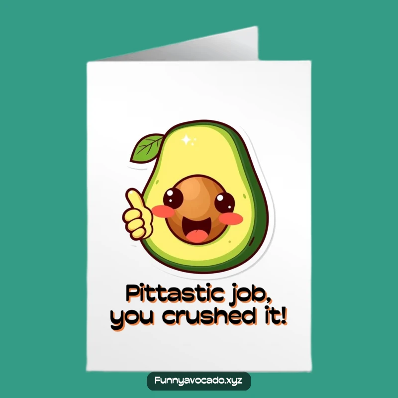 Free Printable Congrats Card: Avocado Pit Thumbs Up Success Downloadable Gift