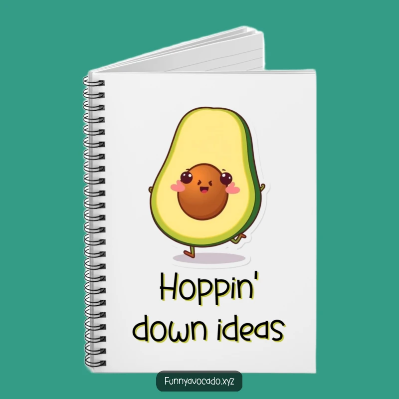 Funny Hopping Avocado Slice Notebook: Cheerful Hop, Perfect for Notes