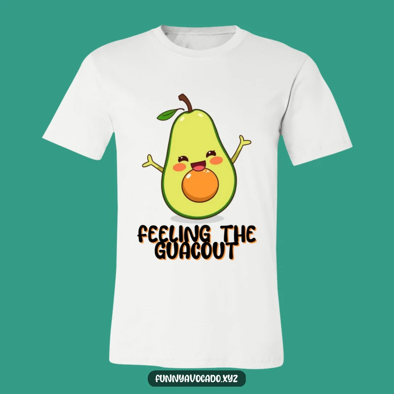 Funny Excited Avocado T-Shirt - Hilarious Happy Split Tee
