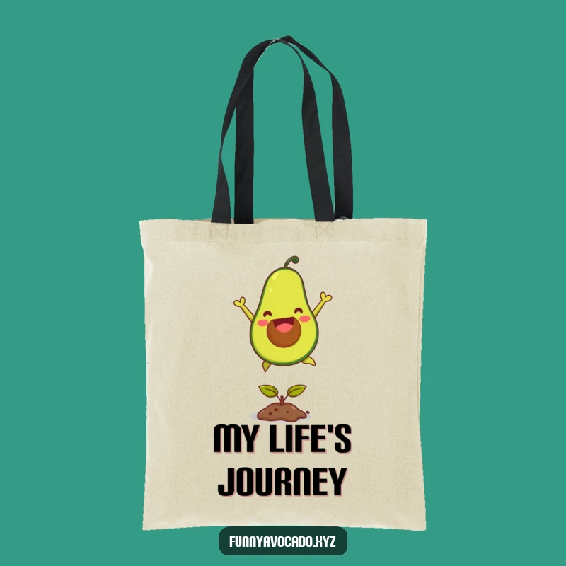 Funny Joyful Avocado Tote Bag - Carry Your Cheer!